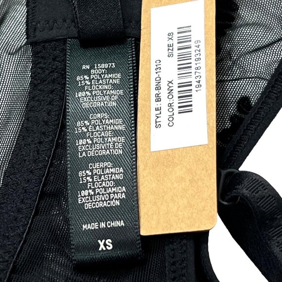 SKIMS After Hours Straight Neck Underwire Bra Onyx XS - Picture 11 of 15